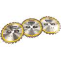 DeWALT DT1963-QZ 3 Delige Cirkelzaagbladen Set 250x30mm 2x24Tands 1x48Tands