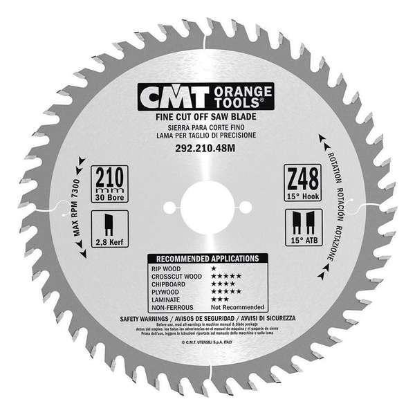 CMT 292.190.48FF HW Cirkelzaagblad - 190 x FF x 48T - Hout CMT 292.190.48FF HW Cirkelzaagblad - 190 x FF x 48T - Hout