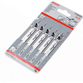 Bosch Decoupeerzaagblad hardhout T 101 D blister van 5 zaagjes