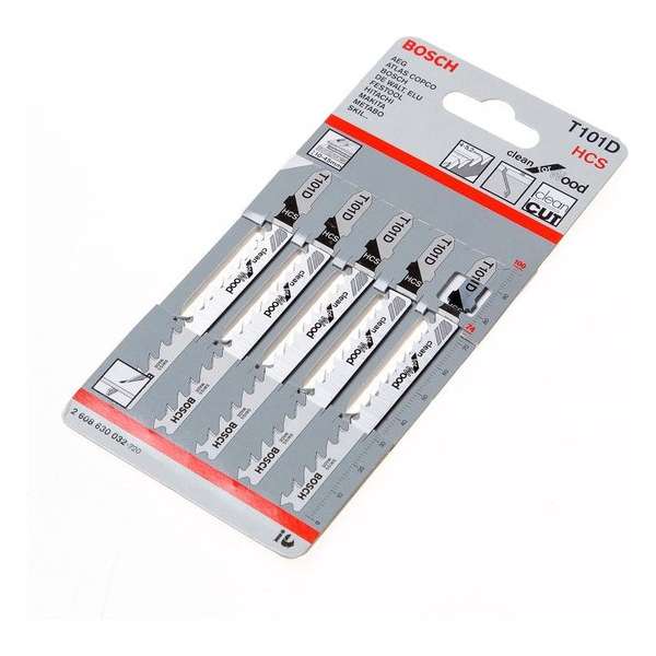 Bosch Decoupeerzaagblad hardhout T 101 D blister van 5 zaagjes Bosch Decoupeerzaagblad hardhout T 101 D blister van 5 zaagjes