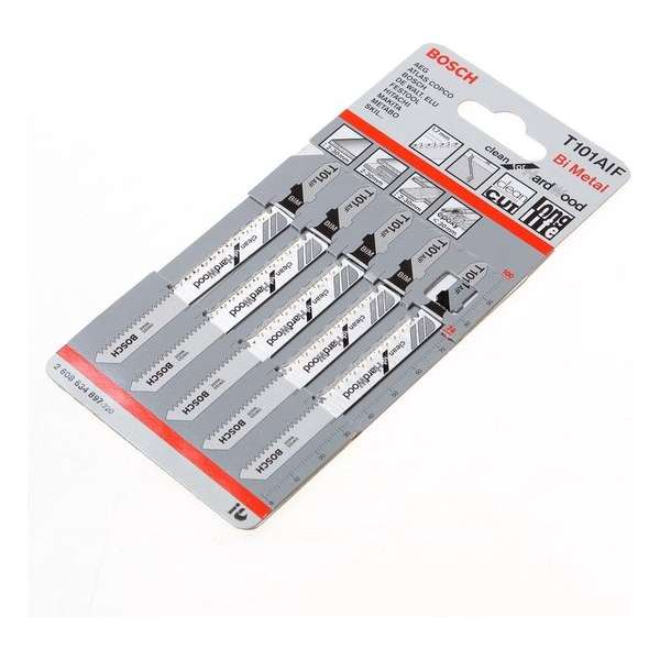 Bosch Decoupeerzaagblad hardhout T 101 AIF blister van 5 zaagjes Bosch Decoupeerzaagblad hardhout T 101 AIF blister van 5 zaagjes