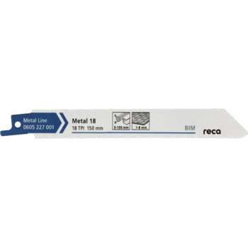 Reca Reciprozaagblad metaal Metal 18 150 mm  BiM Dunne platen (1,5-4 mm), buizen / profielen (25 stuks)