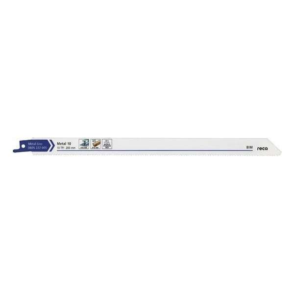 Reca Reciprozaagblad metaal Metal 10 280 mm BiM Staal en RVS van 3,0 tot 12 mm en non-ferro metalen (25 stuks) Reca Reciprozaagblad metaal Metal 10 280 mm BiM Staal en RVS van 3,0 tot 12 mm en non-ferro metalen (25 stuks)
