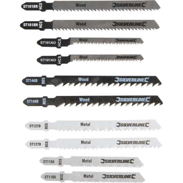 Silverline 10-delige set, hout/metaal Silverline 10-delige set, hout/metaal