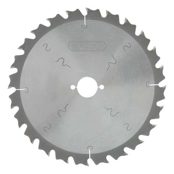 250mm hout TCT zaagblad 24 tands - asgat 30mm Vuren / Multiplex