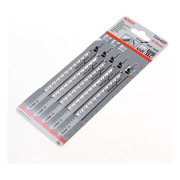 Bosch Decoupeerzaagblad hardhout T 344 DF blister van 5 zaagjes Bosch Decoupeerzaagblad hardhout T 344 DF blister van 5 zaagjes