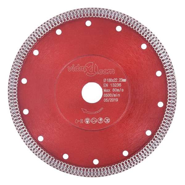 vidaXL Diamantzaagblad met gaten 230 mm staal VDXL_143248 vidaXL Diamantzaagblad met gaten 230 mm staal VDXL_143248
