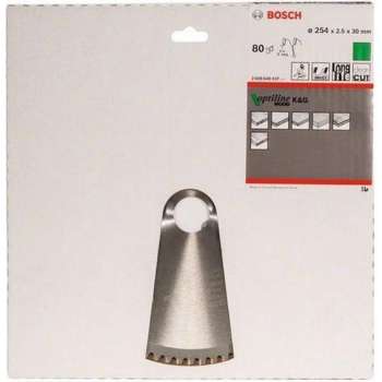 Bosch Cirkelzaagblad Optiline Wood 254 x 30 x 2,5 mm - 80 tanden