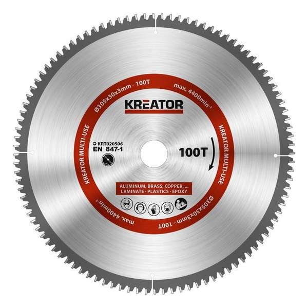 Kreator KRT020506 Zaagblad hout - 305mm100t Kreator KRT020506 Zaagblad hout - 305mm100t