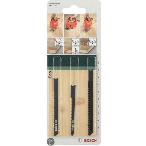 Bosch - 3-delige decoupeerzaagbladenset U-schacht Bosch - 3-delige decoupeerzaagbladenset U-schacht