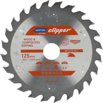 Norton Clipper Hout en Composiet - Zaagbladen ATB Ripping voor Cirkelzagen en Afkortzagen