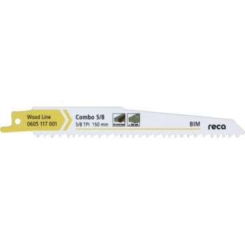 Reca Reciprozaagblad hout Combo 5/8 150 mm  BiM zeer stabiel alle houtsoorten en spijkers (25 stuks)