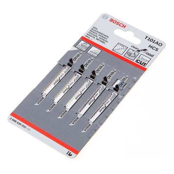 Bosch Decoupeerzaagblad hardhout T 101 AO blister van 5 zaagjes Bosch Decoupeerzaagblad hardhout T 101 AO blister van 5 zaagjes