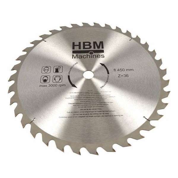 HBM 450 x 36T cirkelzaagblad voor hout - ASGAT 30 mm HBM 450 x 36T cirkelzaagblad voor hout - ASGAT 30 mm