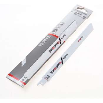 Bosch Reciprozaagblad flexibel hout en metaal S 1122 HF 225mm blister van 5 zaagjes