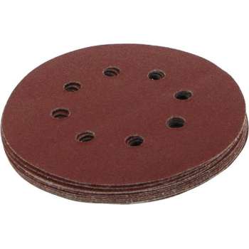 Silverline 125 mm geperforeerde klittenband schuurschijven 10 st.