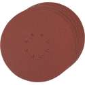 225 mm geperforeerde klittenband schuurvellen, 10 pk.