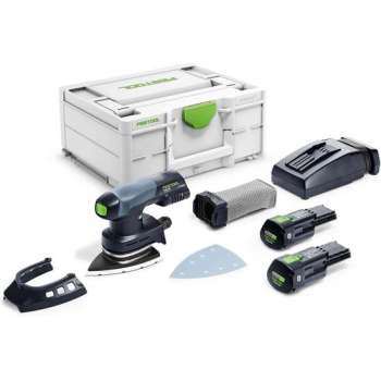 Festool DTSC 400 3,1 I-Plus 18V Li-Ion accu deltaschuurmachine set (2x 3,1Ah) in systainer - 100x150mm - koolborstelloos