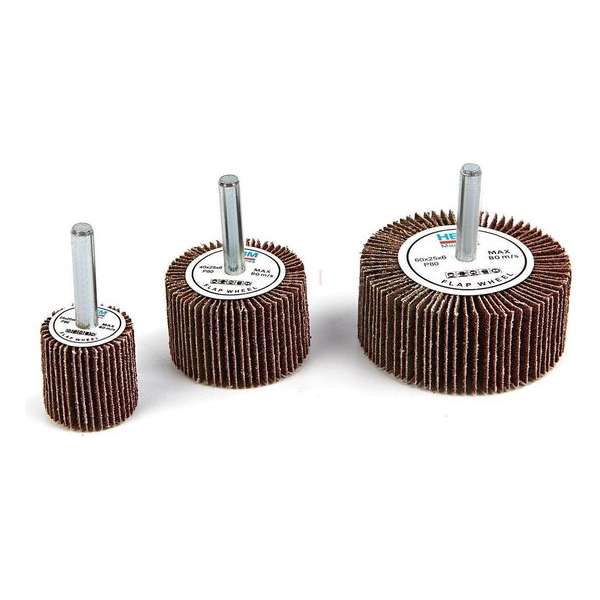 HBM 25 x 25 mm Lamellen schuurschijf met 6 mm opname HBM 25 x 25 mm Lamellen schuurschijf met 6 mm opname
