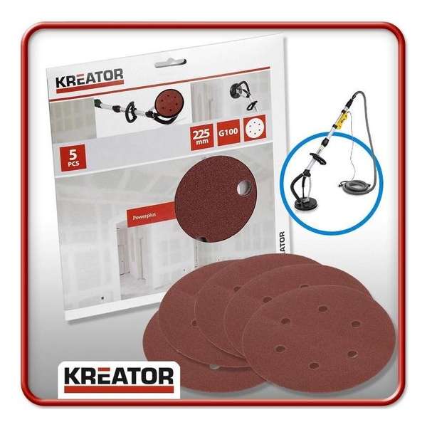 Kreator KRT232008 Schuurpapier Rond 225 mm K180 Kreator KRT232008 Schuurpapier Rond 225 mm K180