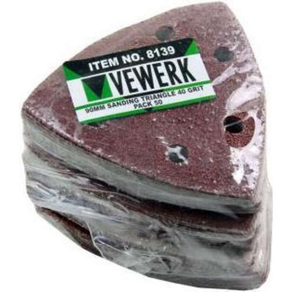 Driehoek schuurschijven met klitteband 90 mm korrel 40 (50 stuks) Driehoek schuurschijven met klitteband 90 mm korrel 40 (50 stuks)