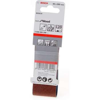 Bosch Schuurband 40 x 305mm K120 blister van 3 banden (Prijs per 2 stuks)