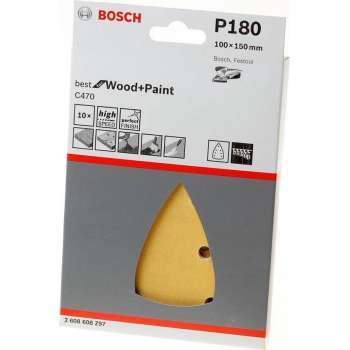 Bosch Schuurvel 7-gats C470 delta 100 x 150mm K180 (Prijs per doos)