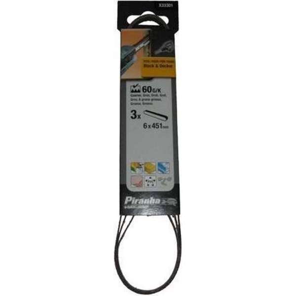 Piranha Schuurbanden voor powerfile 6x451mm, 60K 3 stuks X33301