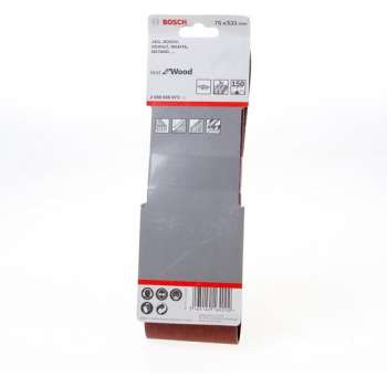 Bosch Schuurband 75 x 533mm k150 blister van 3 banden (Prijs per 2 stuks)