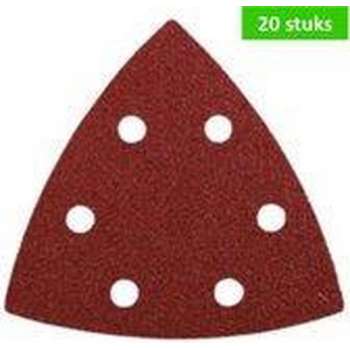 KWB schuurpapier voor schuurmachine | 93 mm | korrel 80 | voor hout en metaal | met klittenbandhechting | 20 STUKS