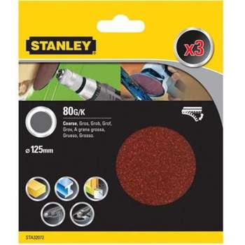 Stanley schuurschijf 125mm klit k80