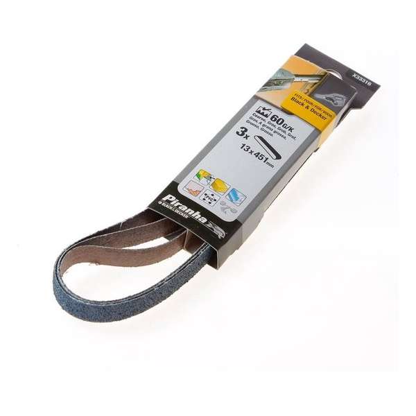 BLACK+DECKER schuurband voor powerfile X33316 K60 (Prijs per 2 stuks) BLACK+DECKER schuurband voor powerfile X33316 K60 (Prijs per 2 stuks)