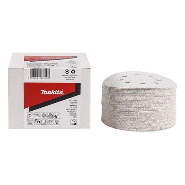 Makita P-37390 Schuurvellen - 125 x K60 - Hout (50st) Makita P-37390 Schuurvellen - 125 x K60 - Hout (50st)