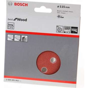 Bosch Schuurschijf wood and paint diameter 180mm K120 blister van 5 schijven