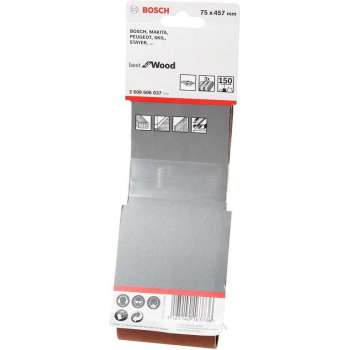 Bosch Schuurband wood and paint 75 x 457mm k150 blister van 3 banden (Prijs per 2 stuks)