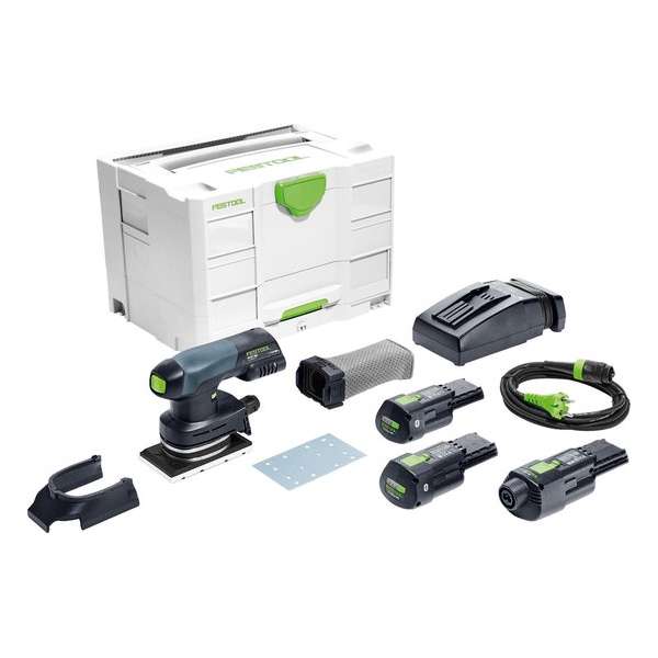 Festool RTSC 400 Li 3,1 I-Set 18V Li-Ion accu vlakschuurmachine set (2x 3,1Ah) in systainer - 80x130mm - koolborstelloos Festool RTSC 400 Li 3,1 I-Set 18V Li-Ion accu vlakschuurmachine set (2x 3,1Ah) in systainer - 80x130mm - koolborstelloos