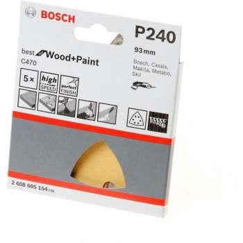 Bosch Schuurvel delta wood and paint K240 blister van 5 vellen