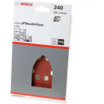 Bosch Schuurbladenset wood and paint 100 x 170mm K240