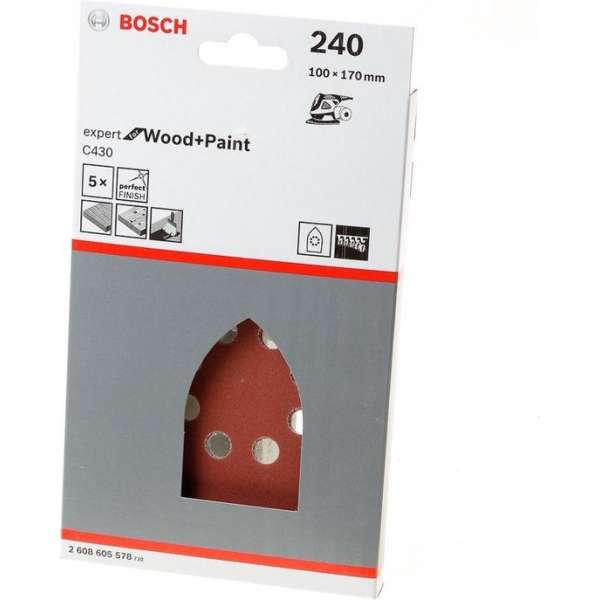 Bosch Schuurbladenset wood and paint 100 x 170mm K240 Bosch Schuurbladenset wood and paint 100 x 170mm K240