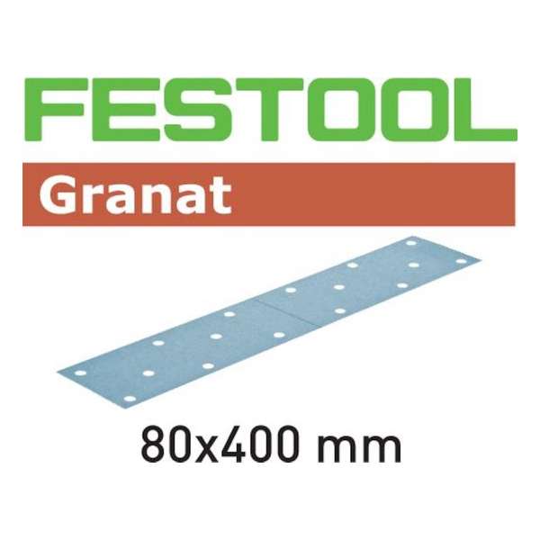 FESTOOL STF 80X400 P120 GR/50 SCHUURPAPIER GRANAT (50 ST.) - FESTOOL 497160 FESTOOL STF 80X400 P120 GR/50 SCHUURPAPIER GRANAT (50 ST.) - FESTOOL 497160