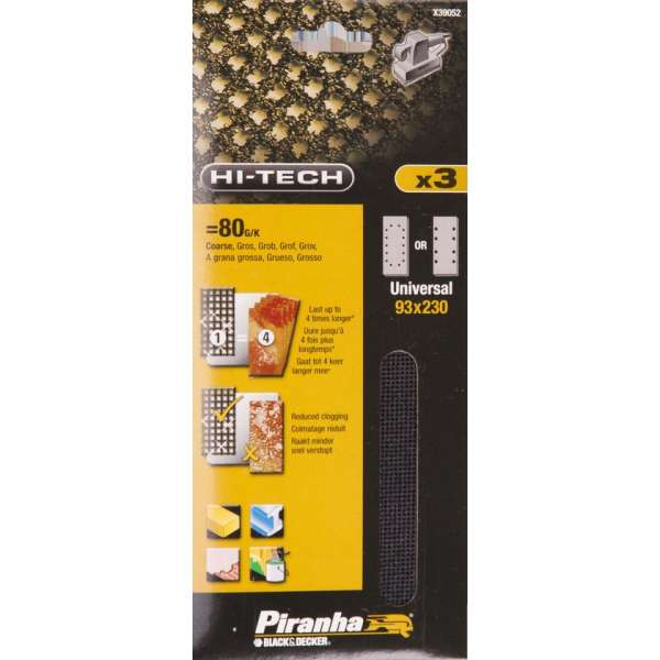 Piranha Schuurgaas 230 x 93 mm K80 Piranha Schuurgaas 230 x 93 mm K80
