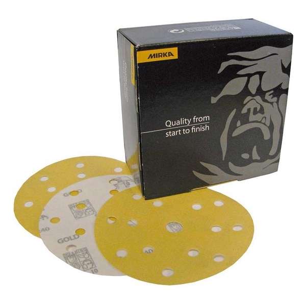 Mirka Gold Schuurschijven velcro 150 mm P 400 | 10 stuks Mirka Gold Schuurschijven velcro 150 mm P 400 | 10 stuks