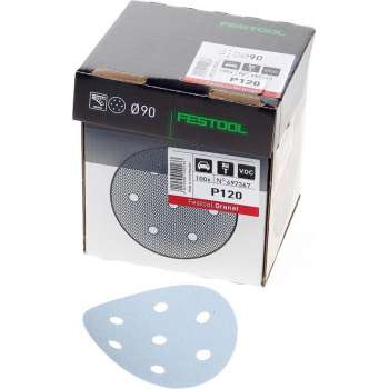 Festool Klitschuurschijf STF diameter 90/6mm P120 (100 stuks) (Prijs per stuk)