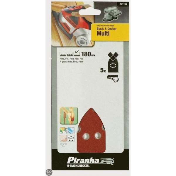 Piranha Multischuurstroken, 170 x 100 mm, 180K 5 stuks X31452 Piranha Multischuurstroken, 170 x 100 mm, 180K 5 stuks X31452