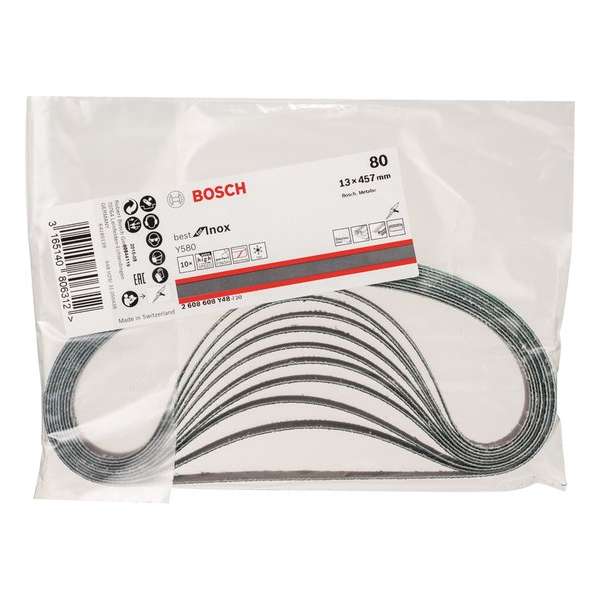 Bosch 2608608Y48 Schuurband Y580 - K80 - 13 x 457mm (10st) Bosch 2608608Y48 Schuurband Y580 - K80 - 13 x 457mm (10st)