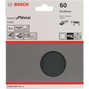 Bosch 2608608Y14 Schuurschijf F550 - K60 - 125mm (5st)