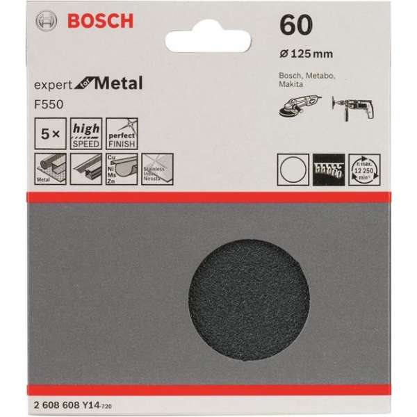 Bosch 2608608Y14 Schuurschijf F550 - K60 - 125mm (5st)