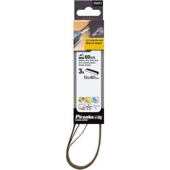 STANLEY 3-delige 13 x 451 mm K60 schuurbandenset voor De Black & Decker KA900E Powerfile