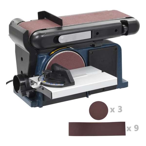 vidaXL Vlak- en bandschuurmachine elektrisch 370 W 150 mm