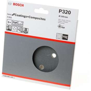 Bosch Schuurschijf coating and composites diameter 150mm K320 blister van 5 schijven